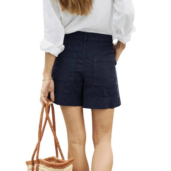 NEW FRANK & EILEEN waterford walking short in navy - Picture 3 of 6